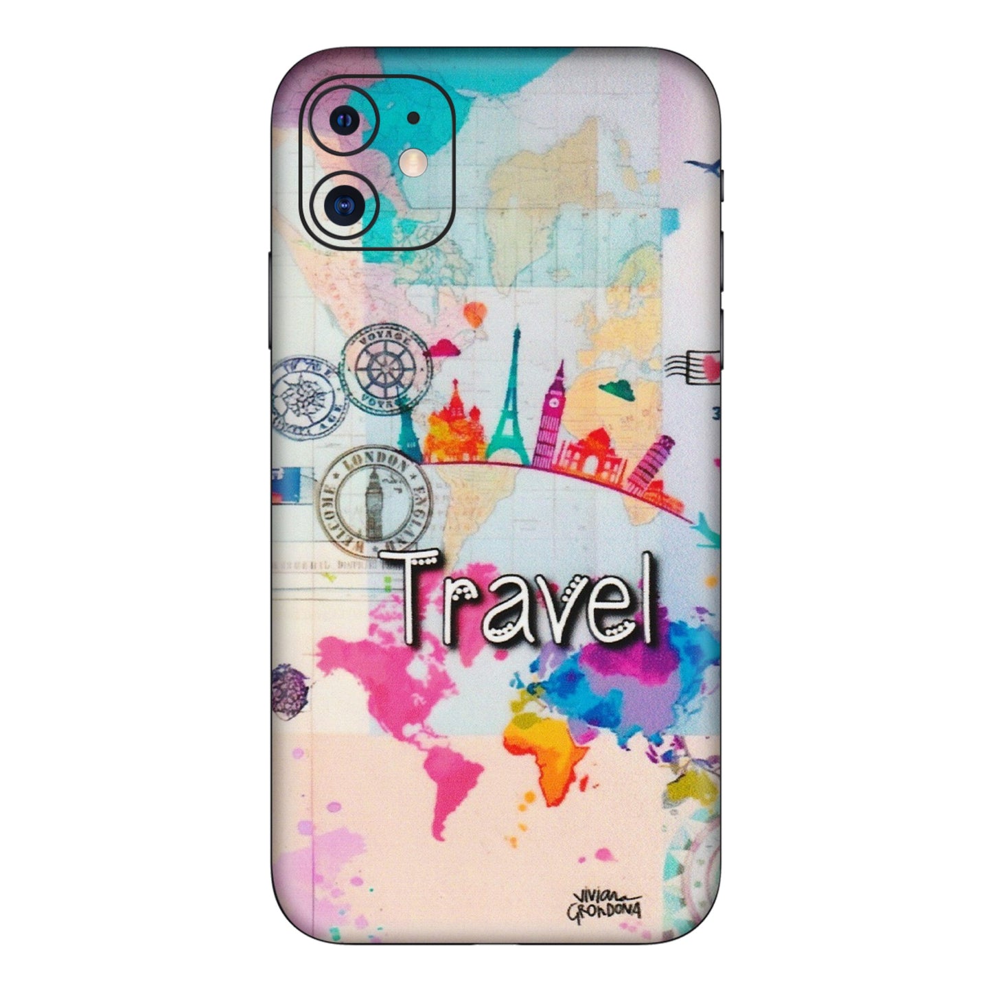 Apple iPhone Skins (All Models) - Travel The Wonders - Matte Finish (M-108) iPhone 11