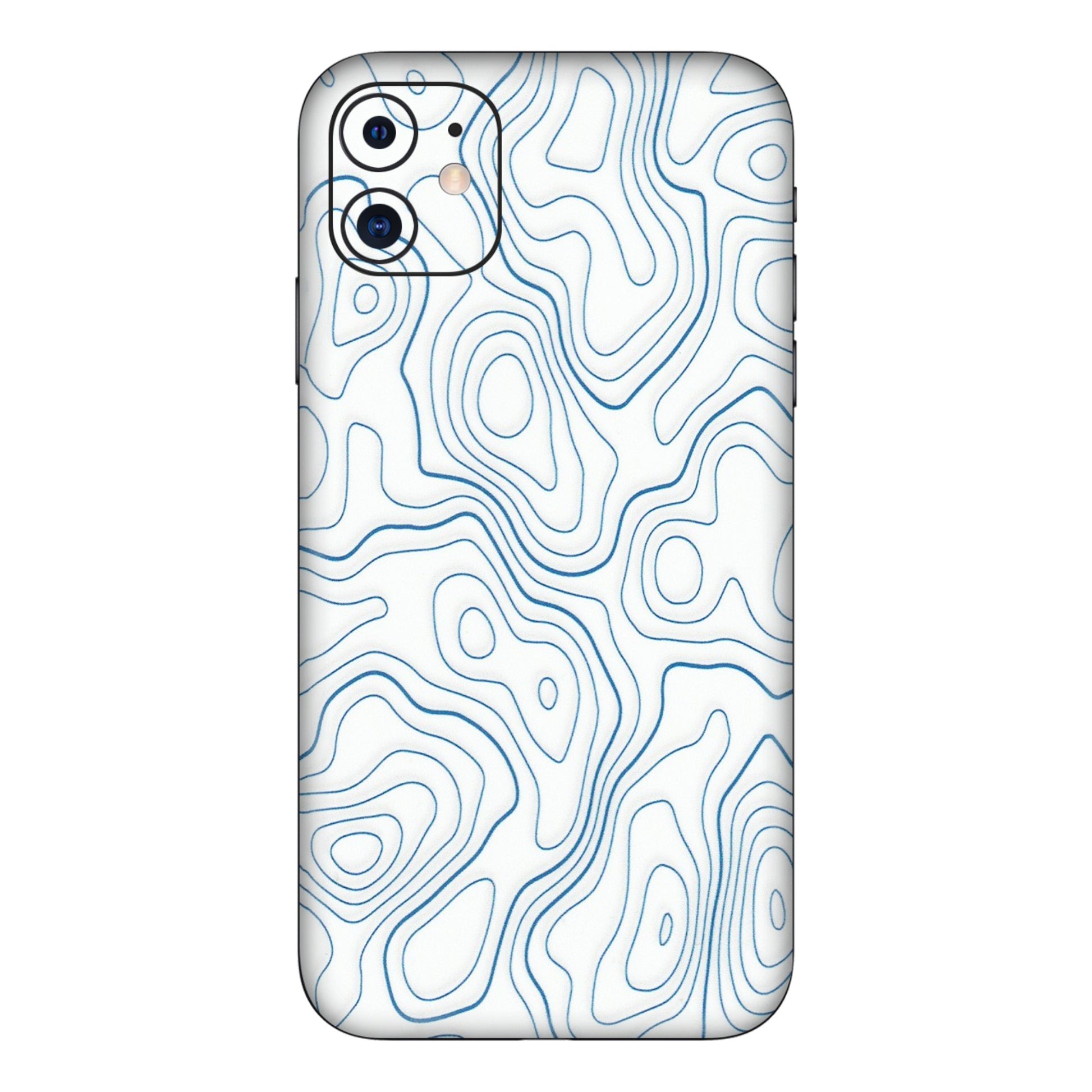 Apple iPhone Skins (All Models) - Blue And White Swirls - Matte Finish (M-139) iPhone 11