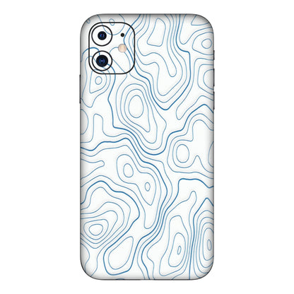 Apple iPhone Skins (All Models) - Blue And White Swirls - Matte Finish (M-139) iPhone 11