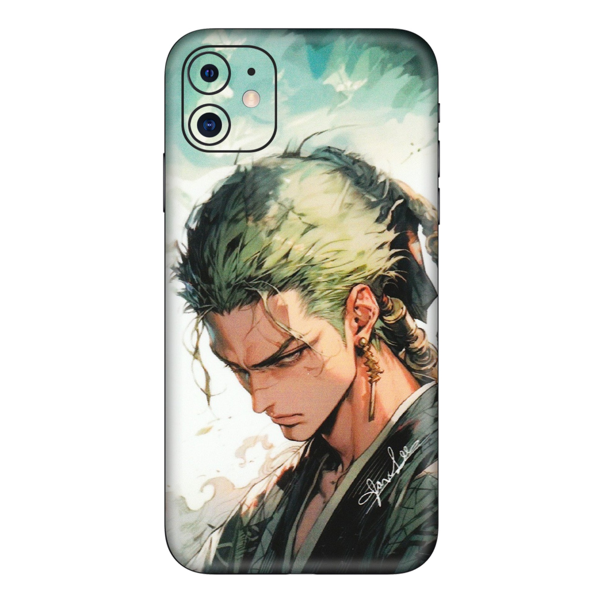 Apple iPhone Skins (All Models) - New Roronoa Zoro One Picece Anime - Matte Finish (M-140) iPhone 11