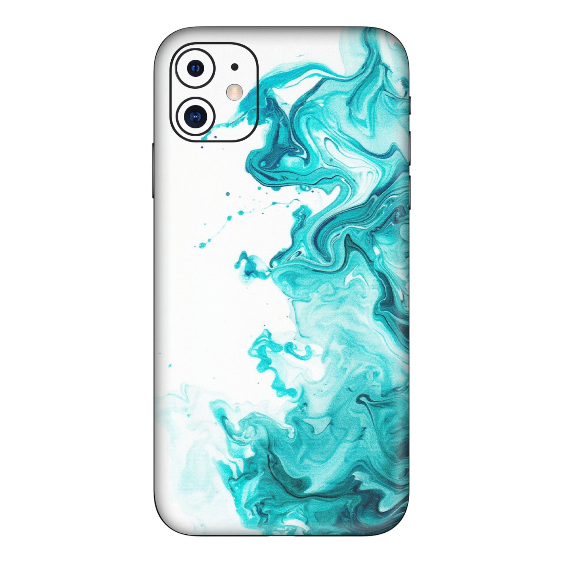 Apple iPhone Skins (All Models) - Sky Blue Abstract Colour - Matte Finish (M-146) iPhone 11