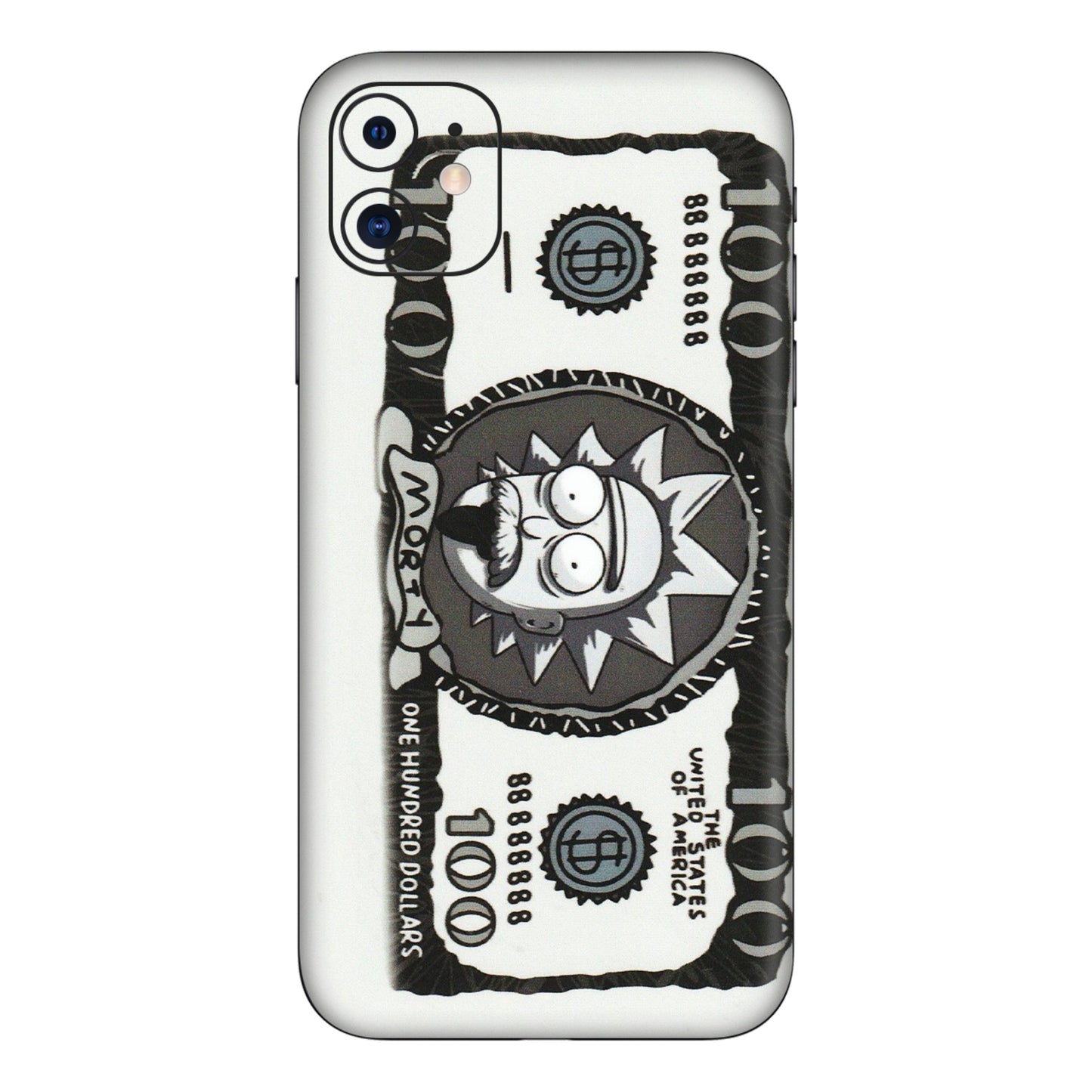 Apple iPhone Skins (All Models) - Rick And Morty Hundred Dollar Anime - Matte Finish (M-161) iPhone 11