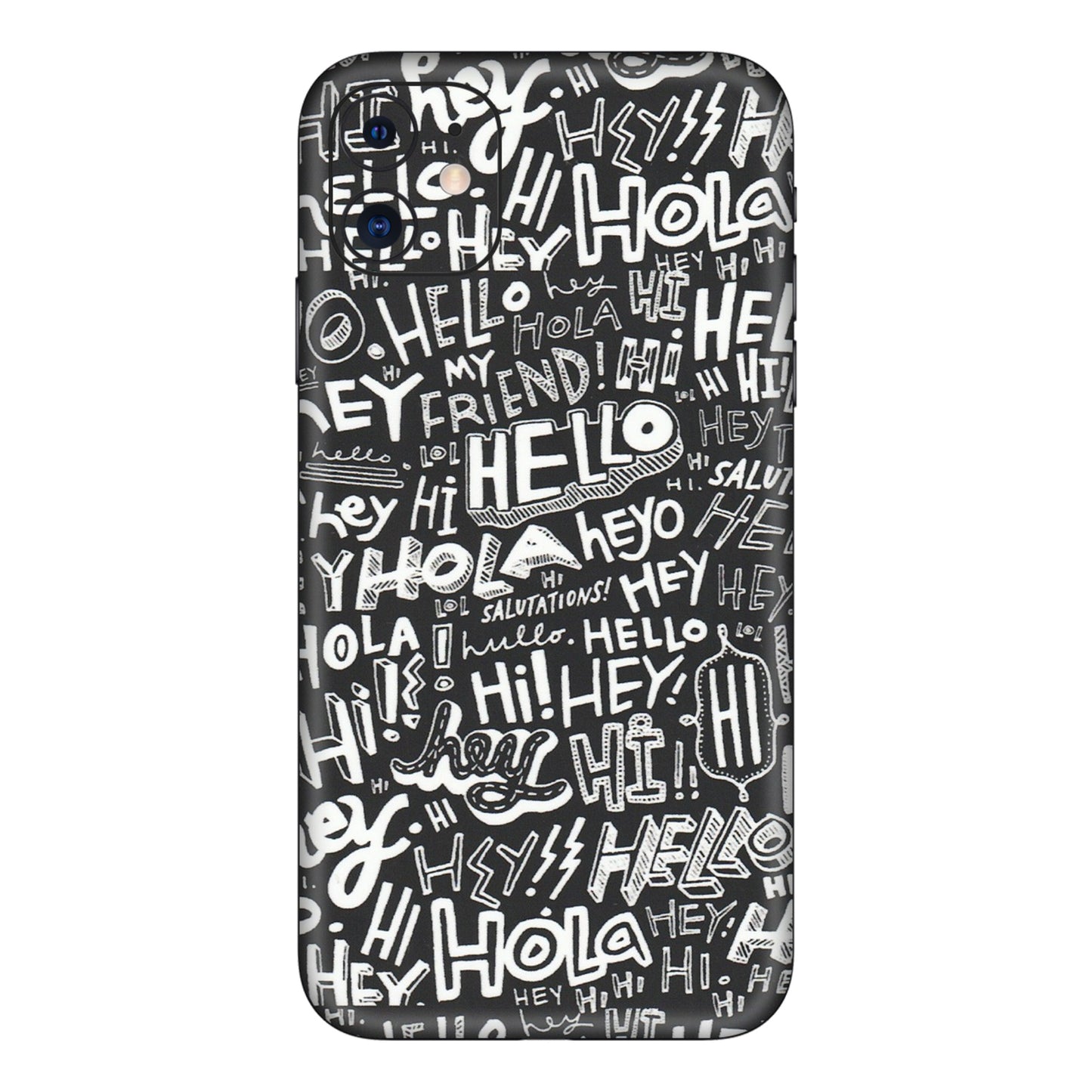 Apple iPhone Skins (All Models) - Hi Hello Doodles - Matte Finish (M-25) iPhone 11