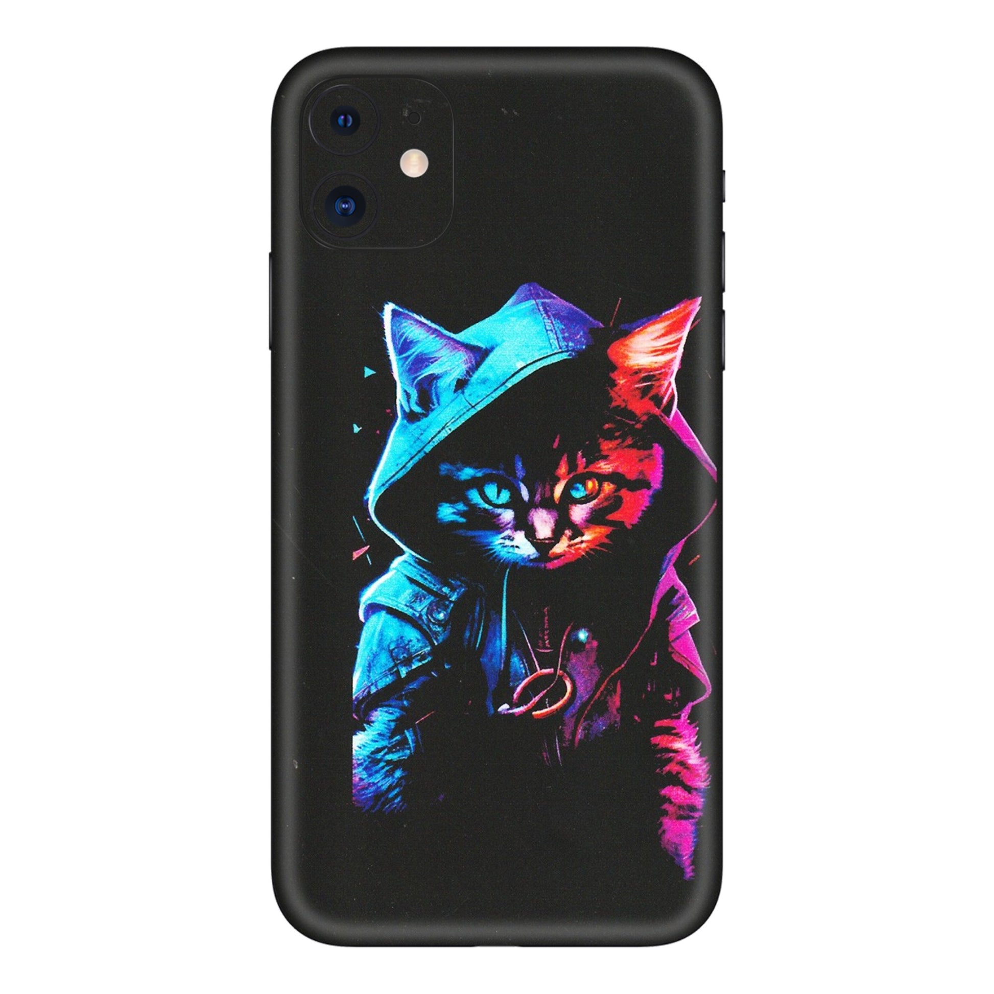 Apple iPhone Skins (All Models) - Cyberpunk Cat - Matte Finish (M-45) iPhone 11