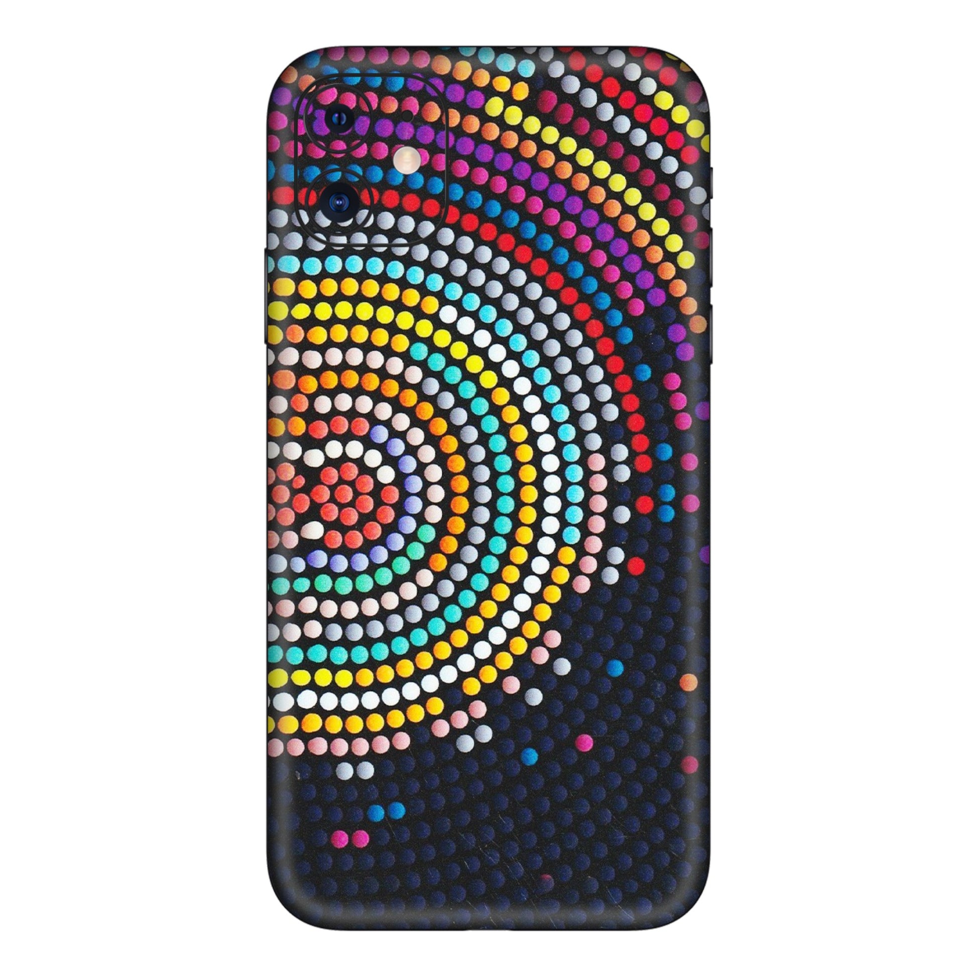 Apple iPhone Skins (All Models) - Rainbow Dot Mandala - Matte Finish (M-97) iPhone 11
