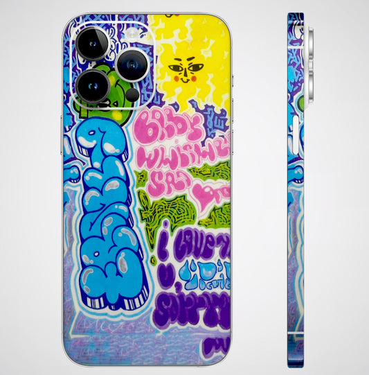 Bubble Love Matte Finish Phone Skin