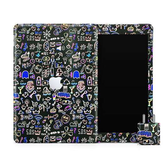 Colourful Doodles Matte Finish Skin For iPad/Tablet