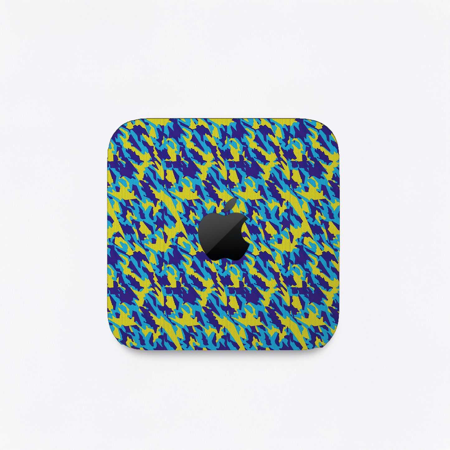 Yellow And Blue Camouflage Matte Finish Skin For Mac Mini M4/M2/M1