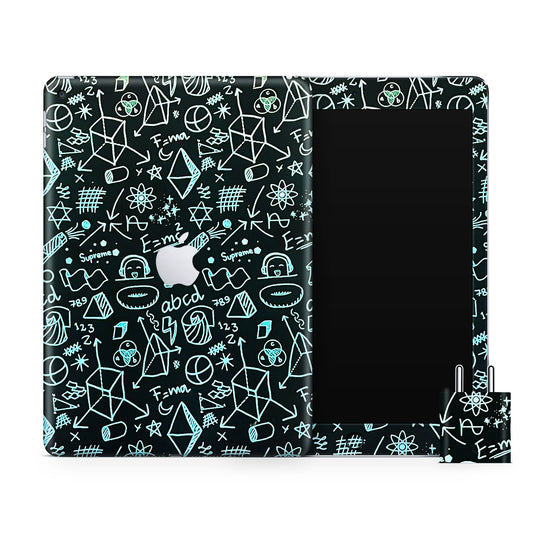 Blackboard Doodles Matte Finish Skin For iPad/Tablet