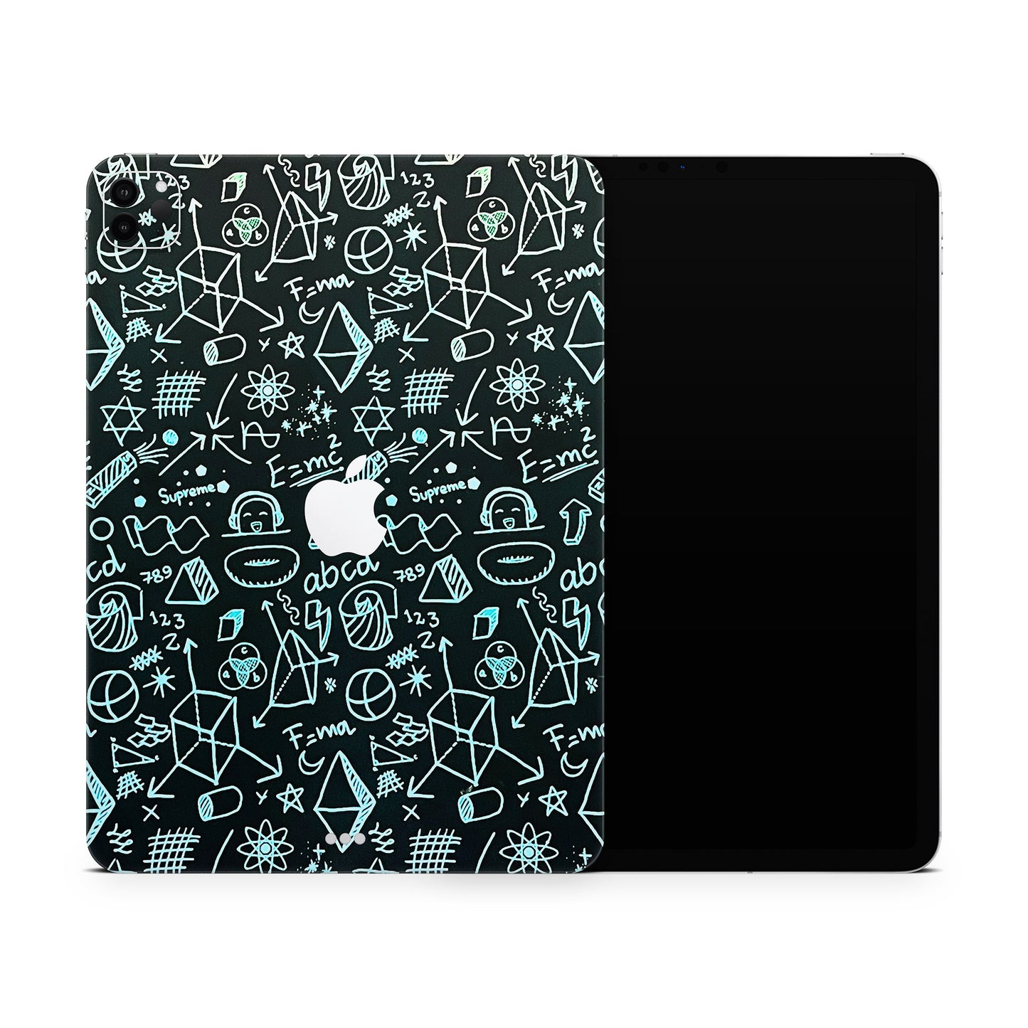 Blackboard Doodles Matte Finish Skin For iPad/Tablet