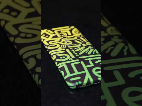 Green Yellow Line Doodle 3D Textured Phone Skin