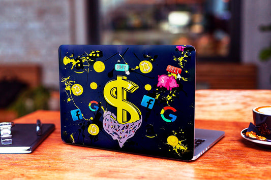 Social Media Dollars 3D Textured Laptop Skin