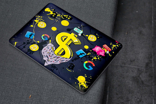 Social Media Dollars 3D Textured Laptop Skin