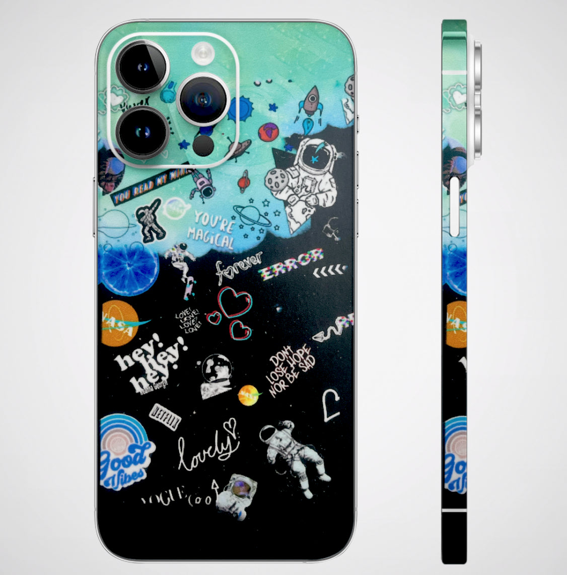 Living In A Space Dream Matte Finish Phone Skin