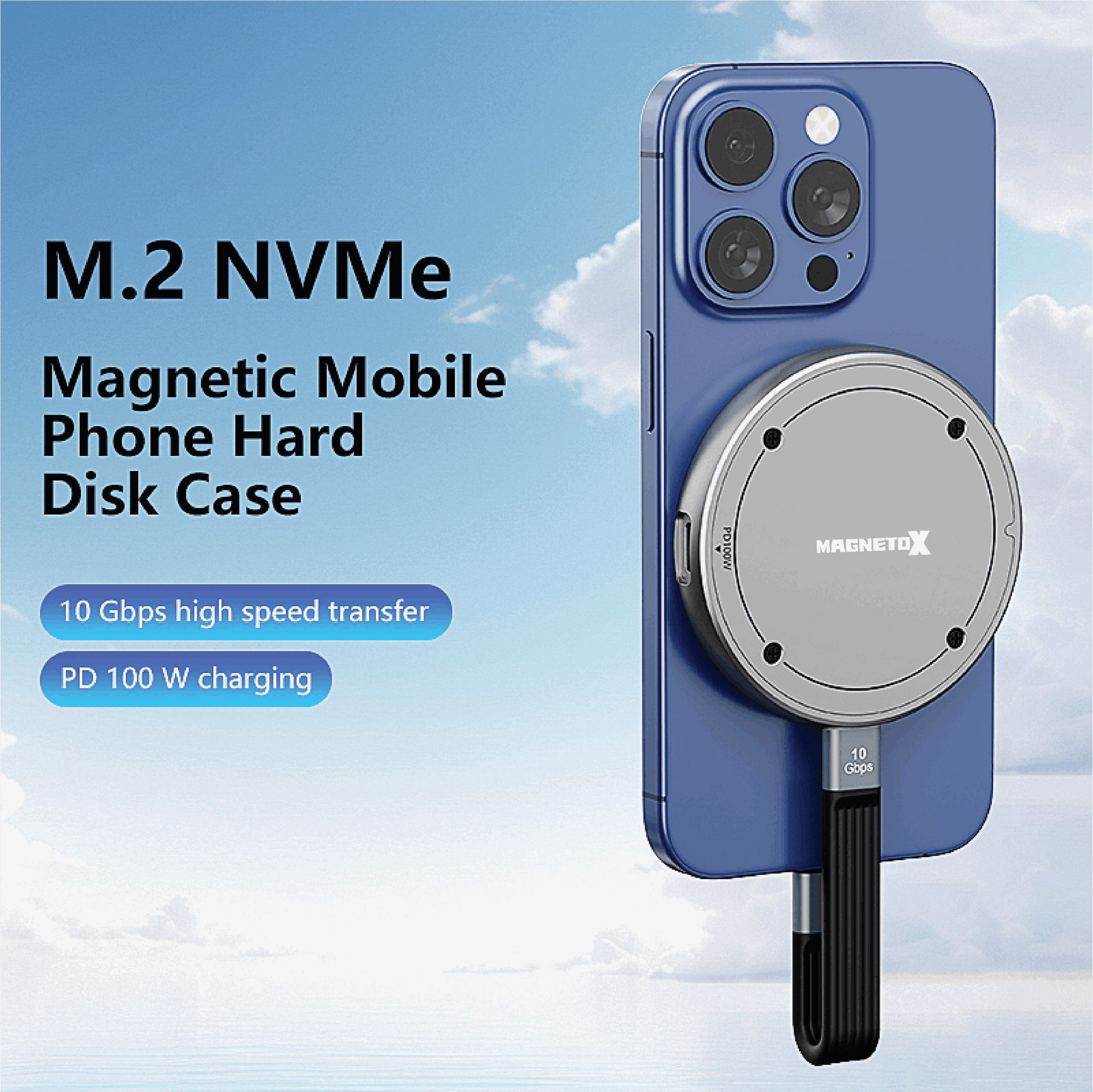 Magneto X Type-C SSD Enclosure With M.2 NVME Support Upto 4TB