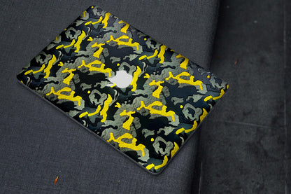 Yellow Black Camo 3D Textured Laptop Skin